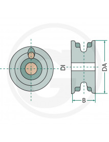 Vodiaci valček 13x36mm